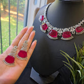 Eliana - Hot Pink Ruby Necklace Set