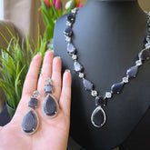 Purple Amethyst Necklace Set