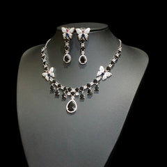 Black Quartz Necklace Set