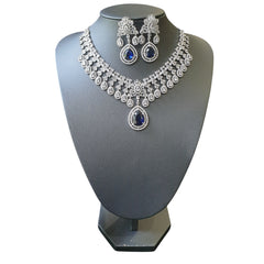 Blue Sapphire Necklace Set