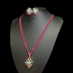 Ruby Pendant Set with multi-gemstones
