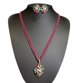 Ruby Pendant Set with multi-gemstones