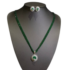 Emerald Green Pendant Set