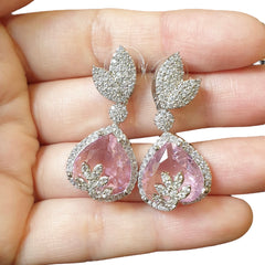 Pink Quartz Earrings