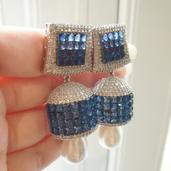 Stunning Blue Sapphires Earrings