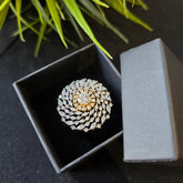 Cubic Zirconia Size Adjustable Ring