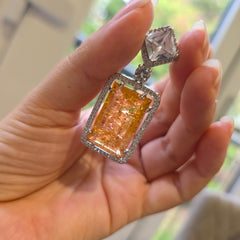 Classic Orange Sapphire Earrings