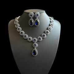 Blue Sapphire Necklace Set