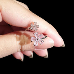 Pink Quartz Size Adjustable Ring