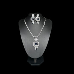 Blue Sapphire Necklace Set