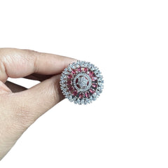Garnet Red Size Adjustable Ring