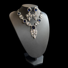 Blue Sapphire Necklace Set