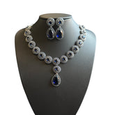 Blue Sapphire Necklace Set