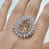 Yellow Champagne Size Adjustable Ring