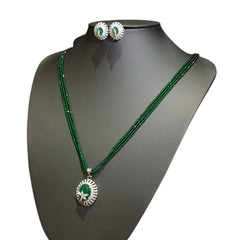 Emerald Green Pendant Set