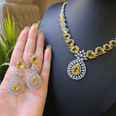Megan - Fresh Yellow Citrine Necklace Set with Earrings