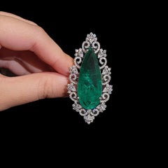 Emerald Green Size Adjustable Ring