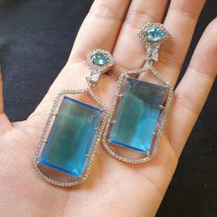 Stunning Aqua Blue Earrings