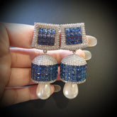 Stunning Blue Sapphires Earrings
