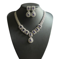 Purple Amethysts Necklace Set