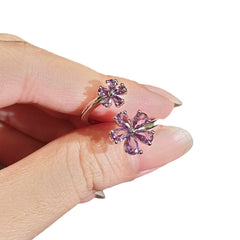 Purple Amethyst Size Adjustable Ring