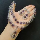 Stunning Purple Amethysts Necklace Set