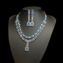 Blue Topaz Necklace Set