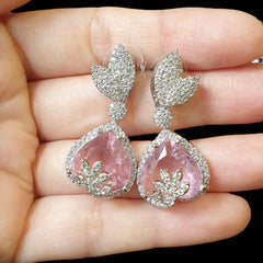 Pink Quartz Earrings