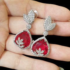 Garnet Red Earrings