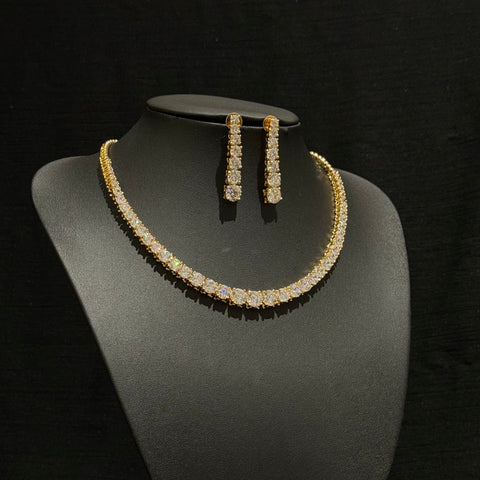 Yellow Gold Plated Necklace Set