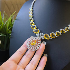 Megan - Fresh Yellow Citrine Necklace Set with Earrings