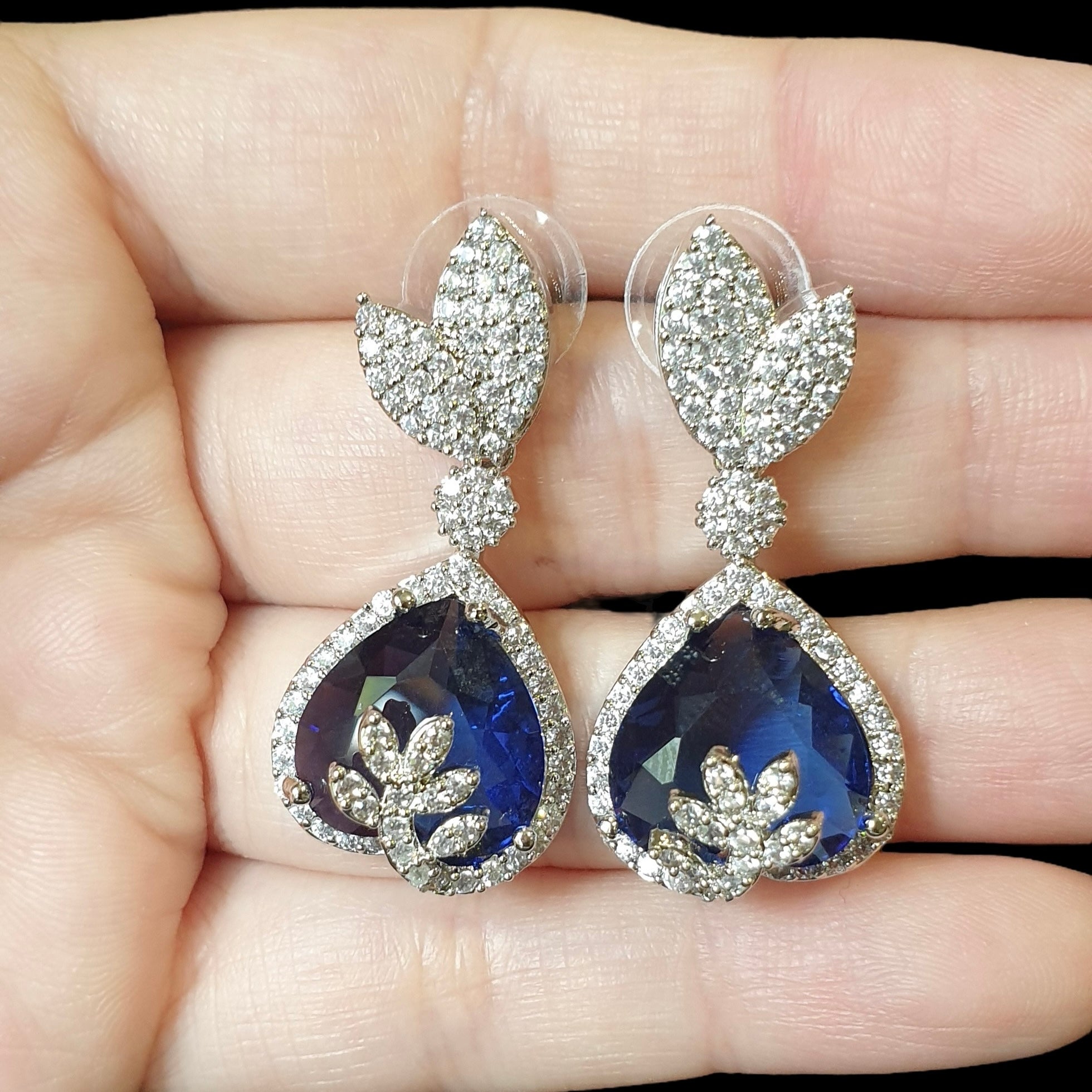 Blue Sapphire Earrings