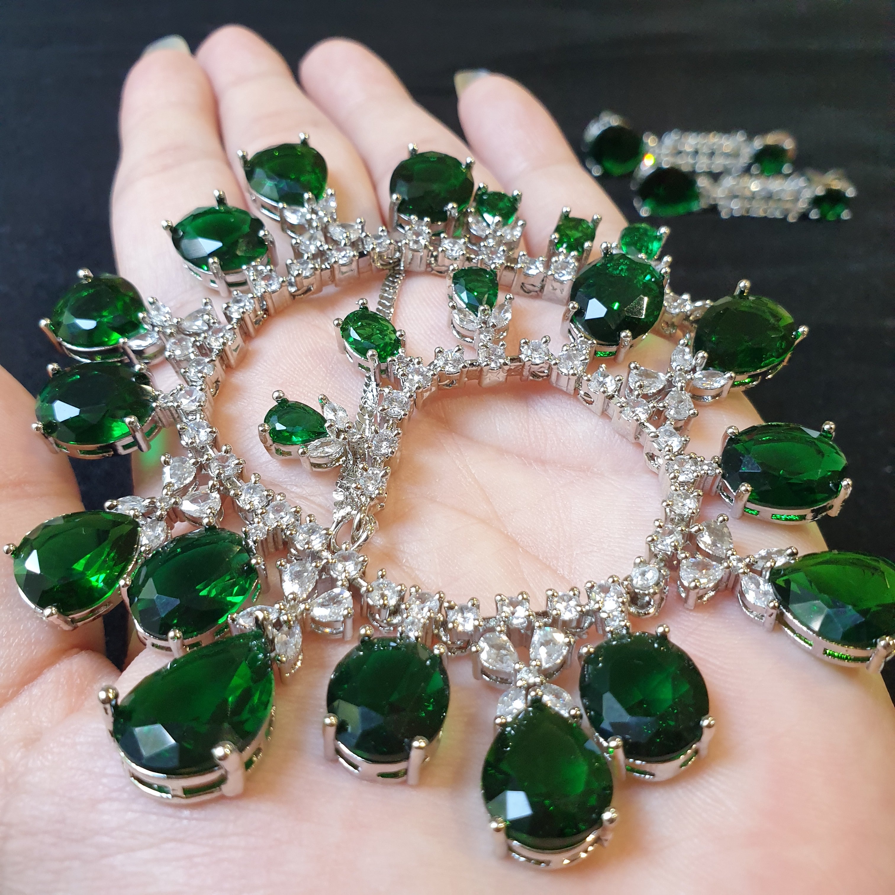 Emerald Green Necklace Set