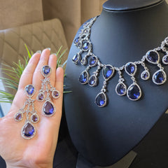Isla - Amethyst Purple Necklace Set with Earrings