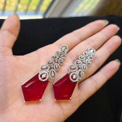 Ava - Ruby Red Necklace Set
