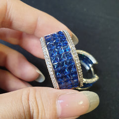 Blue Sapphire Stud Earrings