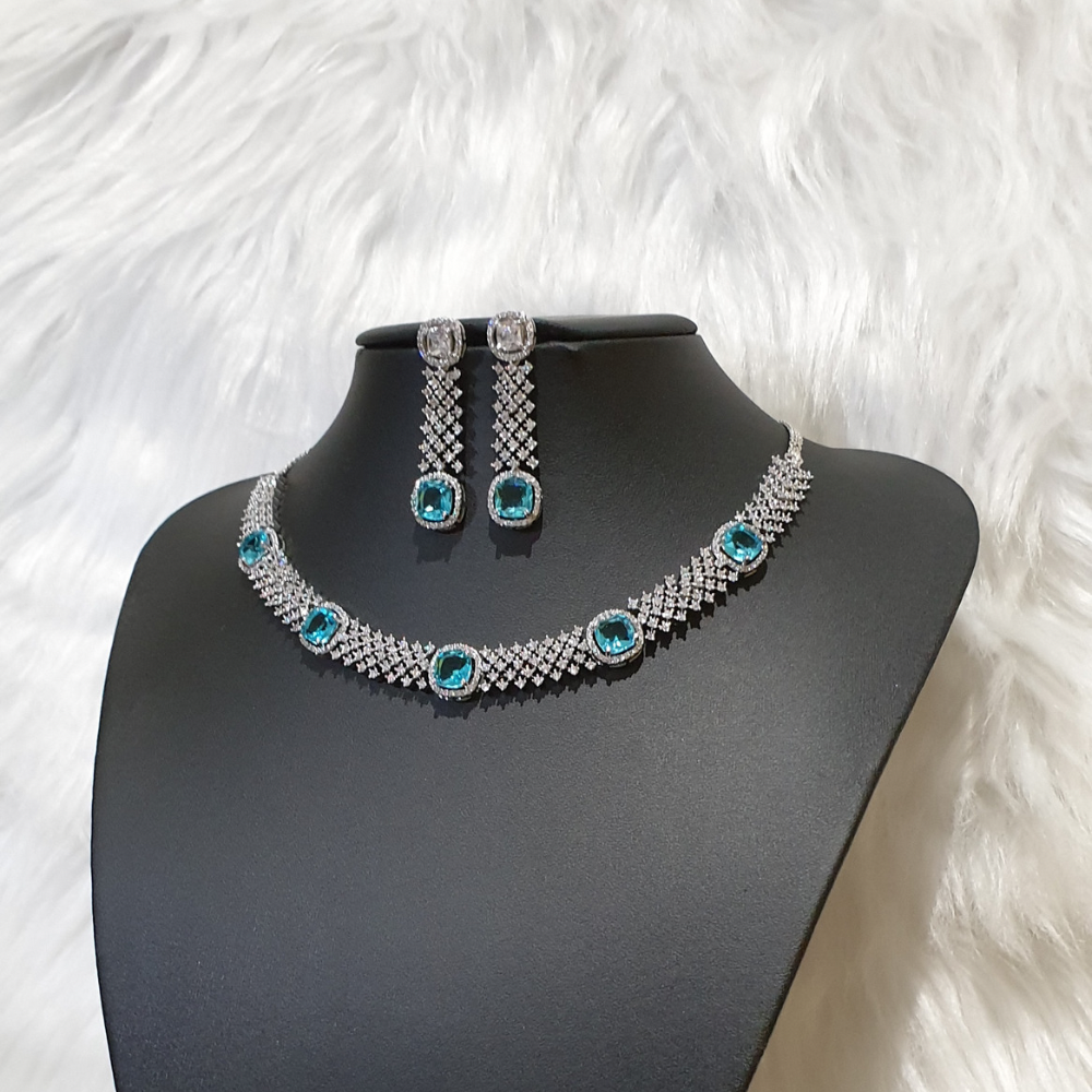 Aqua Blue Necklace Set