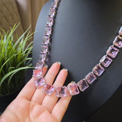 Eliza - Swarovski Millenia inspired Pink Stones Necklace Set with Earrings