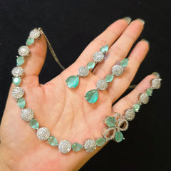 Mint Quartz Necklace Set