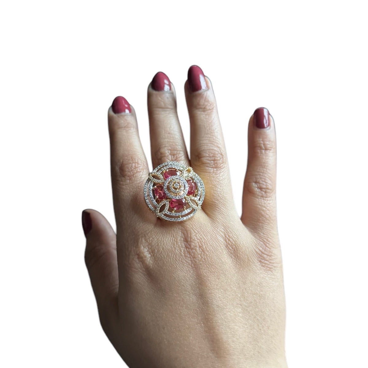 Garnet Red Size Adjustable Ring