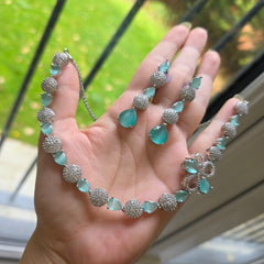 Mint Quartz Necklace Set