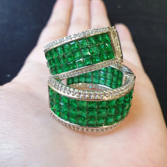 Emerald Green Stud Earrings