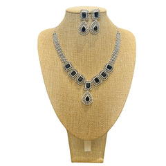 Blue Sapphires Necklace Set