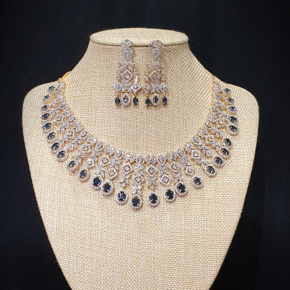 Blue Sapphire Necklace Set