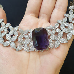 Purple Amethyst Necklace Set