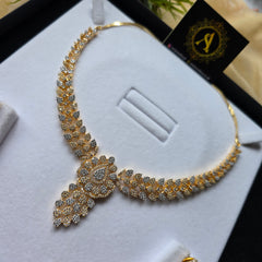 Vienna - Gold and Silver Cubic Zirconia Necklace Set