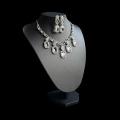 White Cubic Zirconia Necklace Set