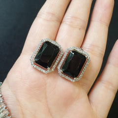 Black Quartz Necklace Set