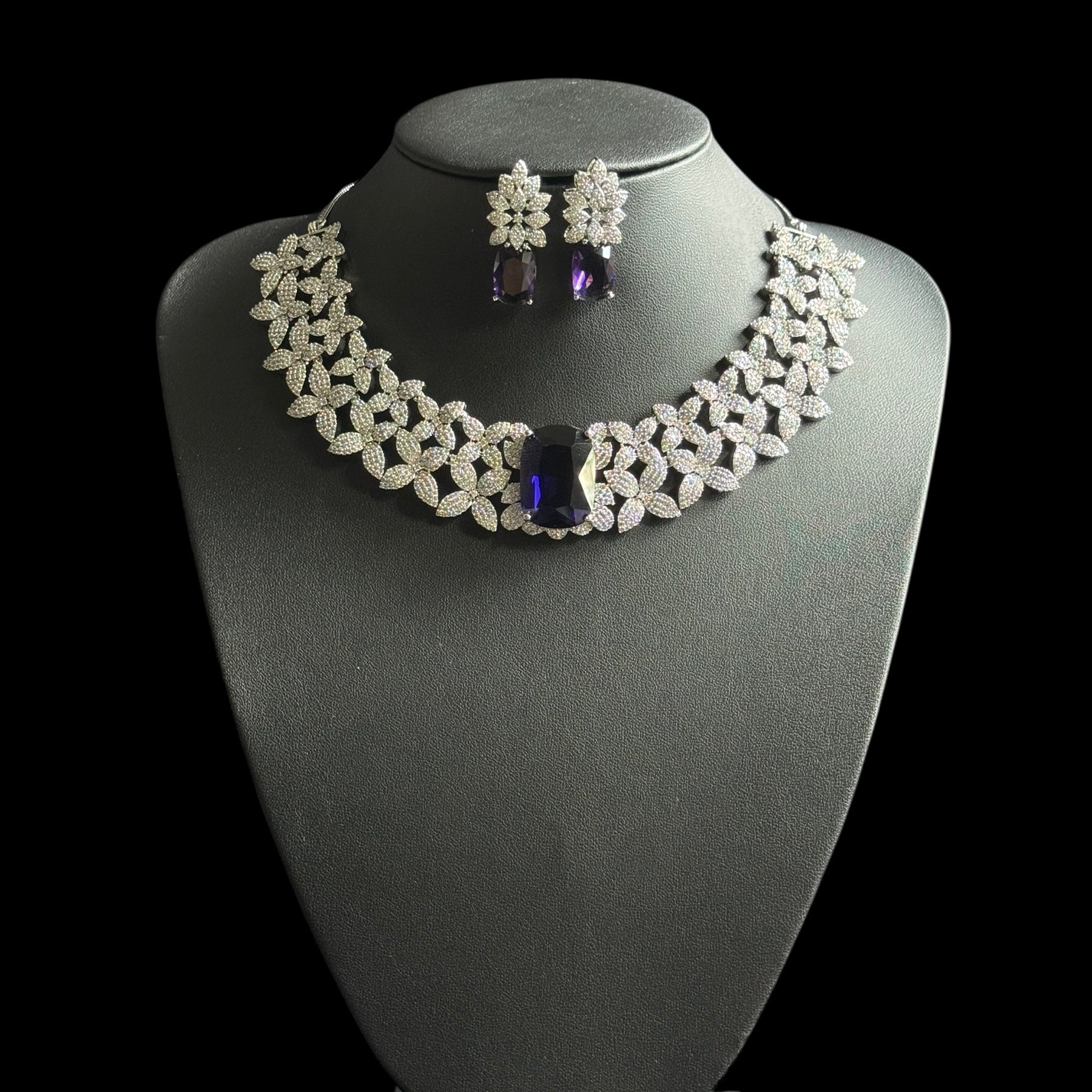 Purple Amethyst Necklace Set
