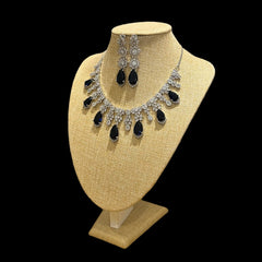 Blue Sapphires Necklace Set